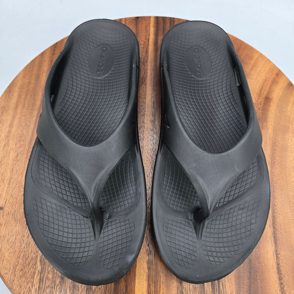 Oofos Ooriginal Sandals Men\'s 9 Black Slip On Comfort Sport Recovery Thong Shoes main image 4